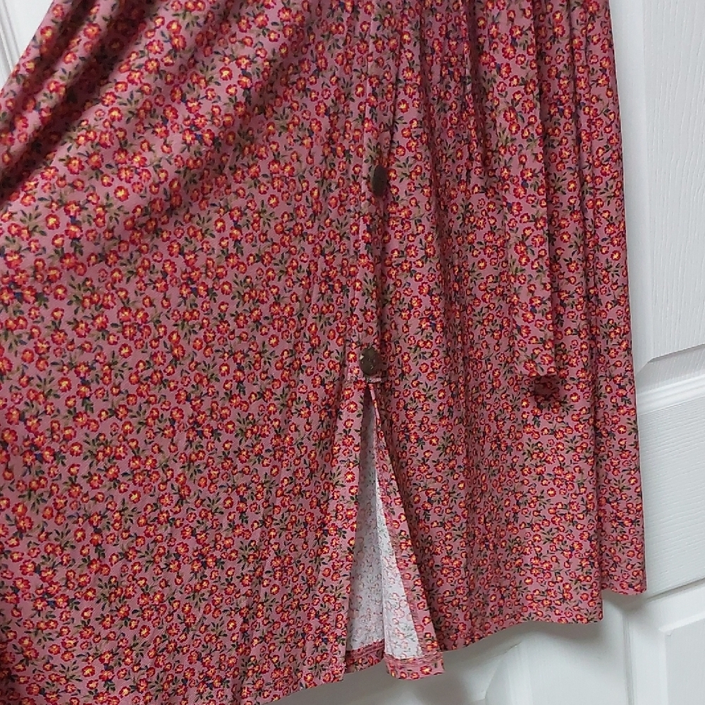 Monteau Red Floral Midi Dress - Picture 4 of 6